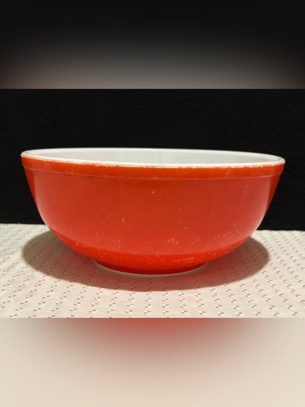 Vintage Pyrex Red Mixing Bowl MCM 404 Large 4 Quart 10" #38